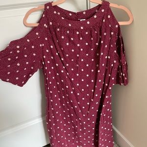 3/$15 Old Navy Polka Dot Cut Out Sleeve Dress